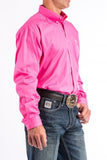 CINCH - MENS SOLID PINK BUTTON-DOWN WESTERN SHIRT #MTW1103320