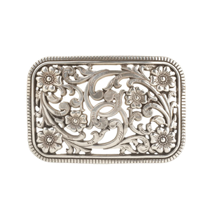 Nocona Ladies Floral Filigree Rectangle Belt Buckle