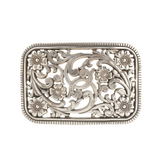 Nocona Ladies Floral Filigree Rectangle Belt Buckle