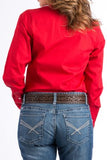 CINCH - Women's Solid Red Button Down Western Shirt #MSW9164032