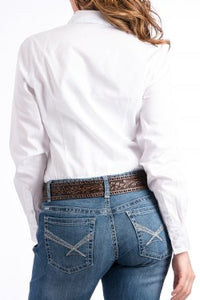 CINCH - Women's Solid White Button Down Western Shirt #MSW9164026