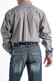 CINCH - MENS SOLID GRAY BUTTON-DOWN WESTERN SHIRT #MTW1104238