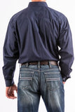 CINCH - MENS SOLID NAVY WESTERN BUTTON-DOWN SHIRT #MTW1104667