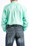 CINCH - MENS SOLID MINT GREEN BUTTON-DOWN WESTERN SHIRT #MTW1104237