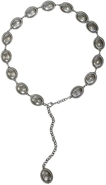 Angel Ranch Western Belt Womens Oval Conchos Floral Style