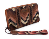 WRANGLER SOUTHWESTERN ART PRINT WALLET - BROWN