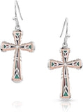 Western Mosaic Cross Earrings