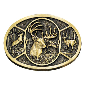 Deer Heritage Attitude Belt Buckle