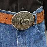 Christian Cowboy Attitude Belt Buckle