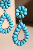 Semi Stone Teardrop Earrings