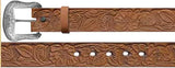 Wrangler Bridle leather strap with floral emboss Belt