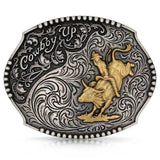 Cowboy Up Bull Rider Buckle