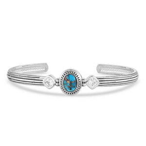 Open Night Sky Turquoise Cuff Bracelet