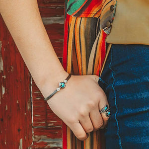 Open Night Sky Turquoise Cuff Bracelet