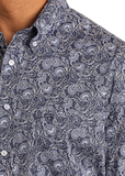 Rock&Roll Paisley Printed Long Sleeve Shirt Button Down