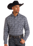 Rock&Roll Paisley Printed Long Sleeve Shirt Button Down