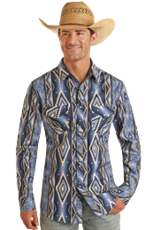 Rock&Roll Long Sleeve Aztec Snap Shirt