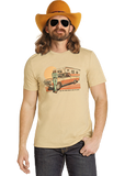 Rock & Roll Denim unisex Dales Truck graphic tee featuring a vintage car design on a casual shirt.