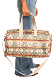 Rock & Roll Denim Aztec Print Duffle Bag