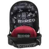 Hooey Large Cap Carrier - Black w/Hooey Rodeo Pattern Interior