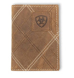 Ariat Trifold Cross Stitch Patch Medium Brown
