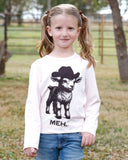 Cruel Girl Girls' Pink "Meh" Lamb Graphic Long Sleeve Tee | CTK8990012