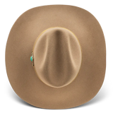 Charlie 1 Horse Keep On Strumming Women's Felt Western Hat in fawn color, showcasing the crown and turquoise detail.