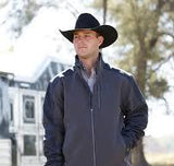Cinch Mens Bonded Jacket MWJ1946001 BRN model wearing a black hat and jacket in an outdoor setting.
