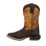 DURANGO - Kid's Kids Dark Bay/Burnt Orange Leather Lil Rebel Pro Cowboy Boot