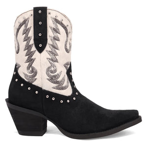 Rodeo Queen Leather Bootie - Black/White