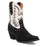 Rodeo Queen Leather Bootie - Black/White