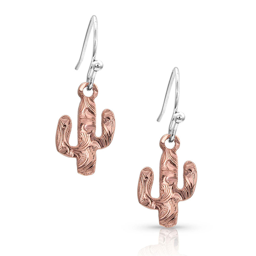 Desert Darling Rose Cactus Earrings