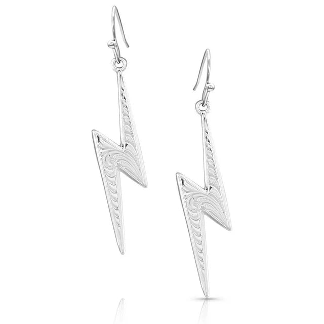 Lightning Strike Silver Artistry Earrings