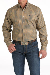 Cinch - Men's Geometric Print Button-Down Shirt