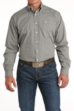 CINCH GREY GEOMETRIC PRINT - MENS SHIRT - MTW1105790