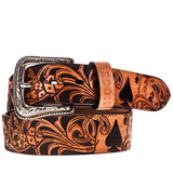 Hooey "Gambler" Brown/Black Filigree Belt
