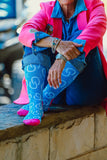 Lucky Chuck Cowgirls on the High Maintenance/Sky Blue Socks