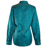 Youth Sol Competition Girls Teal floral Long Sleeve Shirt