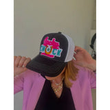 Lucky Chuck Big Logo Patch Trucker Hat - Black Snapback Cap