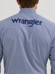 WRANGLER LOGO NAVY HONEYCOMB PRINT