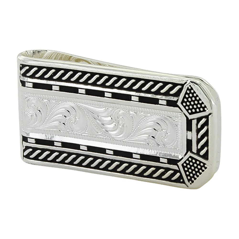 Roped Horseshoe Nail Head Money Clip