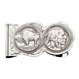 Buffalo Indian Nickel Scalloped Money Clip