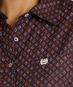 CINCH - Arenaflex Geometric Print Button Down Shirt