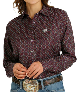 CINCH - Arenaflex Geometric Print Button Down Shirt