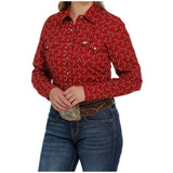 CINCH - Criss Cross Red Button Down Shirt