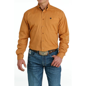 Cinch Men's Solid Gold Long Sleeve Shirt