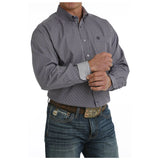 Cinch Men's Long Sleeve Buttondown Shirt - Purple Stripe