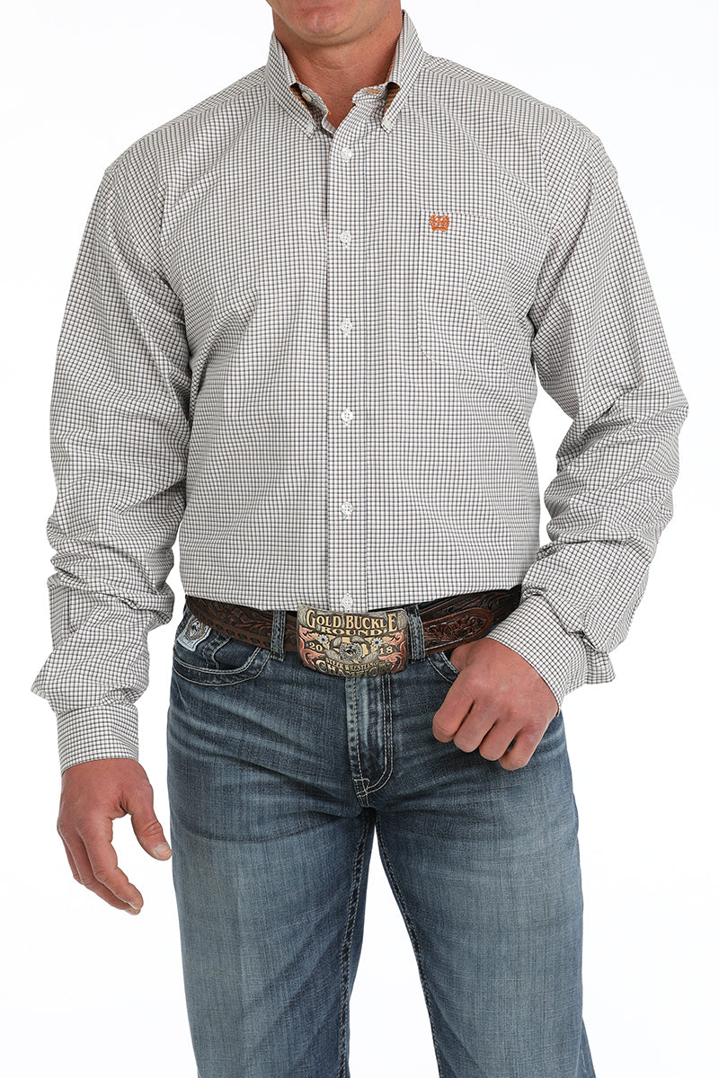 Cinch - Mens Long Sleeve Plaid Western Shirt