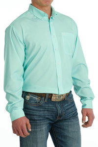 CINCH - Mens Long Sleeve Mint Green Arenaflex Button up Shirt