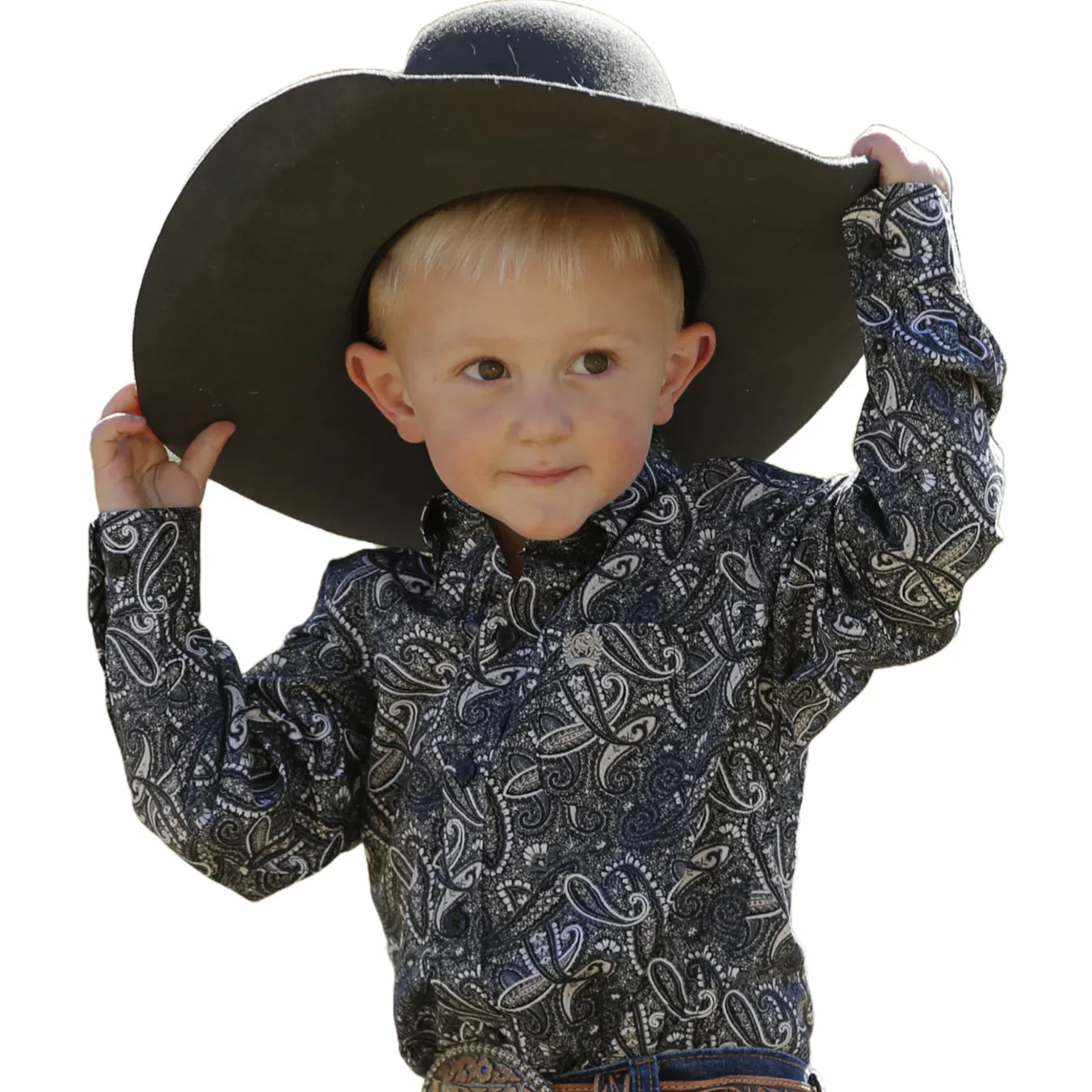 Cinch Black Paisley Infant/Toddler Shirt